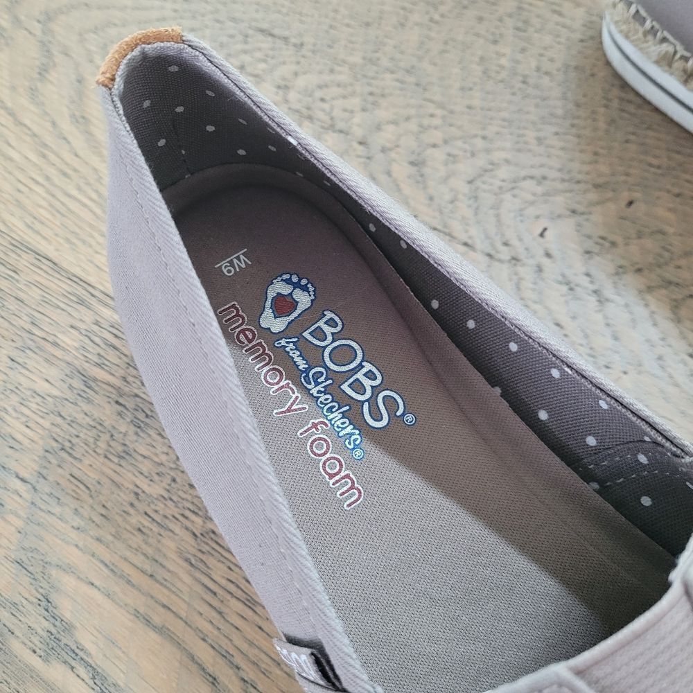 Bobs Breeze Espadrille Flats Memory Foam Taupe Wi… - image 4